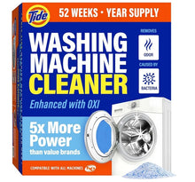 Tide washing machine cleaner box with Oxi, 52-week supply for front and top loaders