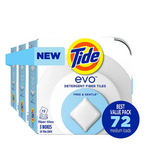 Tide evo detergent fiber tile box with white square fiber tile