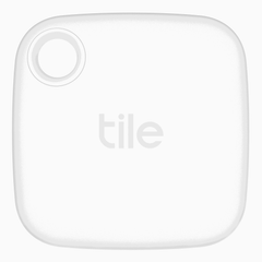Tile Mate (2022) 1-Pack, White. Bluetooth Tracker, Keys Finder and Item Locator; Up to 250 ft. Range.