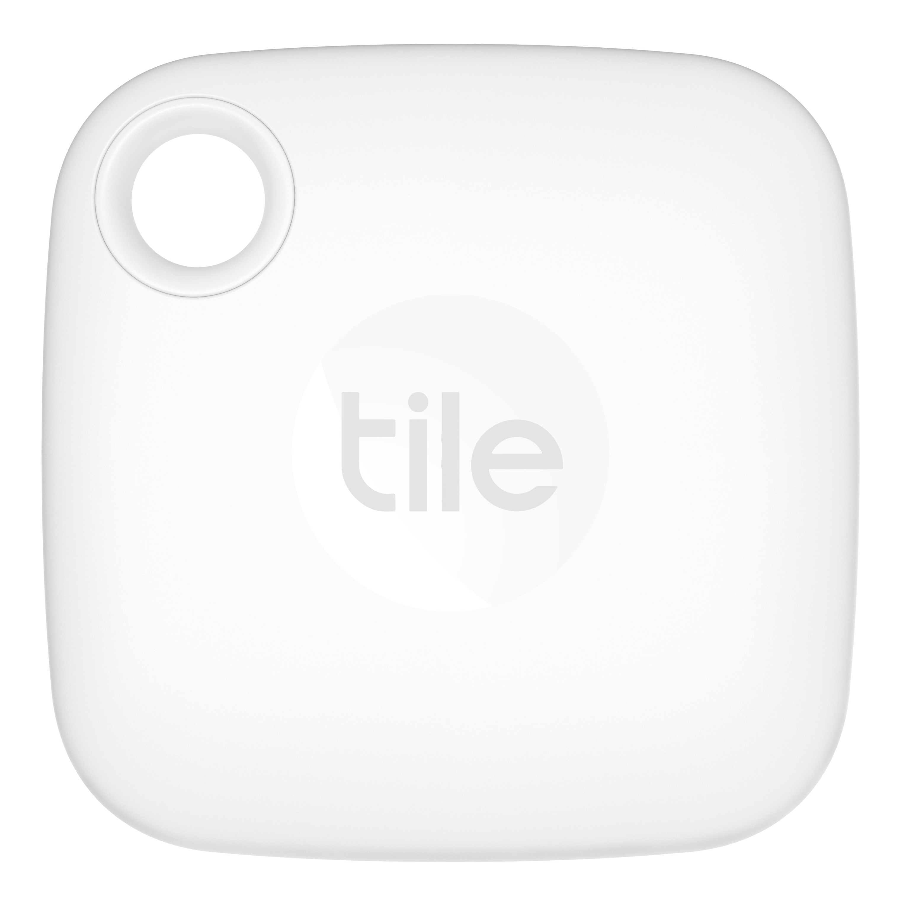 Tile Mate (2022) 1-Pack, White. Bluetooth Tracker, Keys Finder and Item Locator; Up to 250 ft. Range.