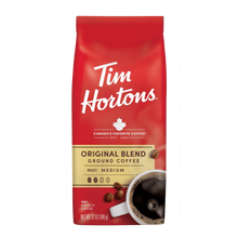 Tim Hortons Original Blend ground coffee bag, red medium roast, 12 oz