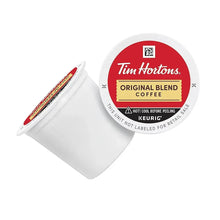 Keurig coffee pod and lid, Tim Hortons Original Blend Coffee, red label