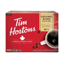 Tim Hortons Original Blend Coffee pod box, Keurig, 100 ct