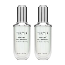 TirTir Ceramic Milk Ampoule pair, clear bottles with silver pump caps
