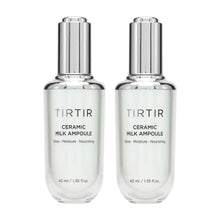 TirTir Ceramic Milk Ampoule 2-pack clear bottles with silver caps