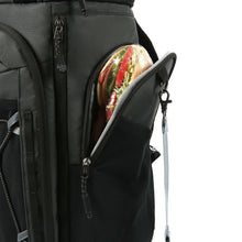 26-can backpack cooler side zipper pocket with food container inside