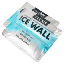 Reusable gel ice pack for 26-can cooler, Titan-branded in a clear pouch