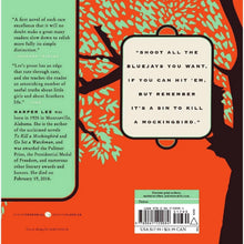 Paperback book back with orange tree art, quote box, and barcode ISBN label