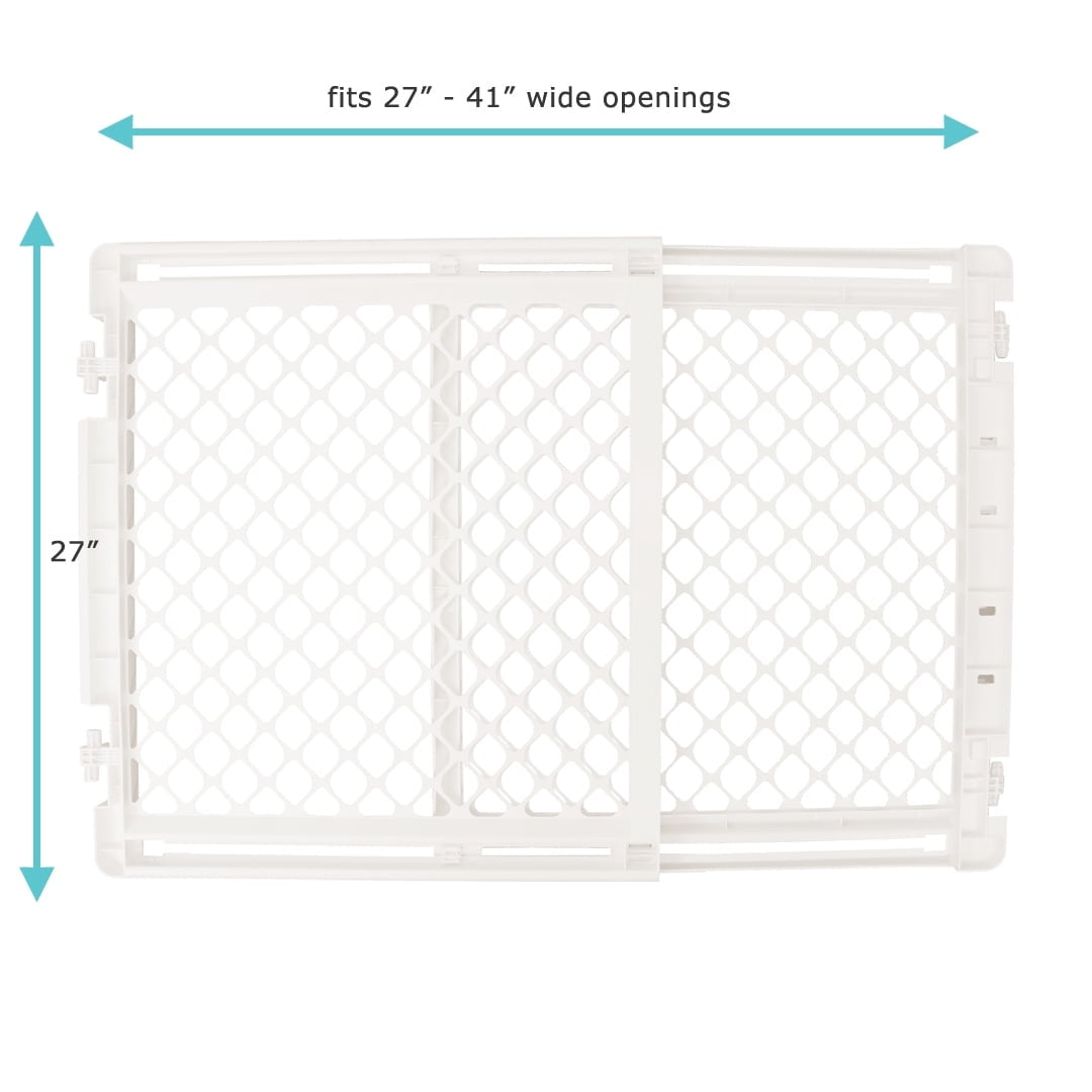 Toddleroo by North States Stairway Secure Baby Safety Gate, 27"-41", Soft White