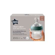 Tommee Tippee baby bottle 2-pack box with teal-and-white bottle illustration