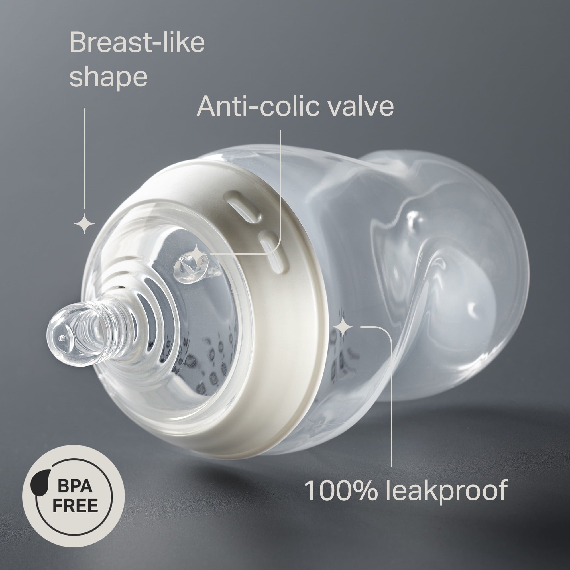 Tommee Tippee Natural Start Anti-Colic Baby Bottles, 11oz, 6 Months plus, Thicker Feed Breast-like Nipple for a Natural Latch, Fiesta, Pack of 2