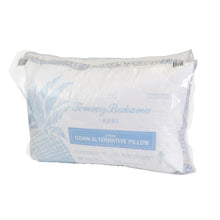 Tommy Bahama down alternative pillow 2-pack in clear bag with blue label
