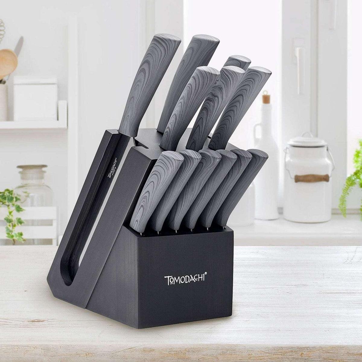 Tomodachi Raintree Ash 13-Piece Cutlery Block Set - USA MEGA SHOP
