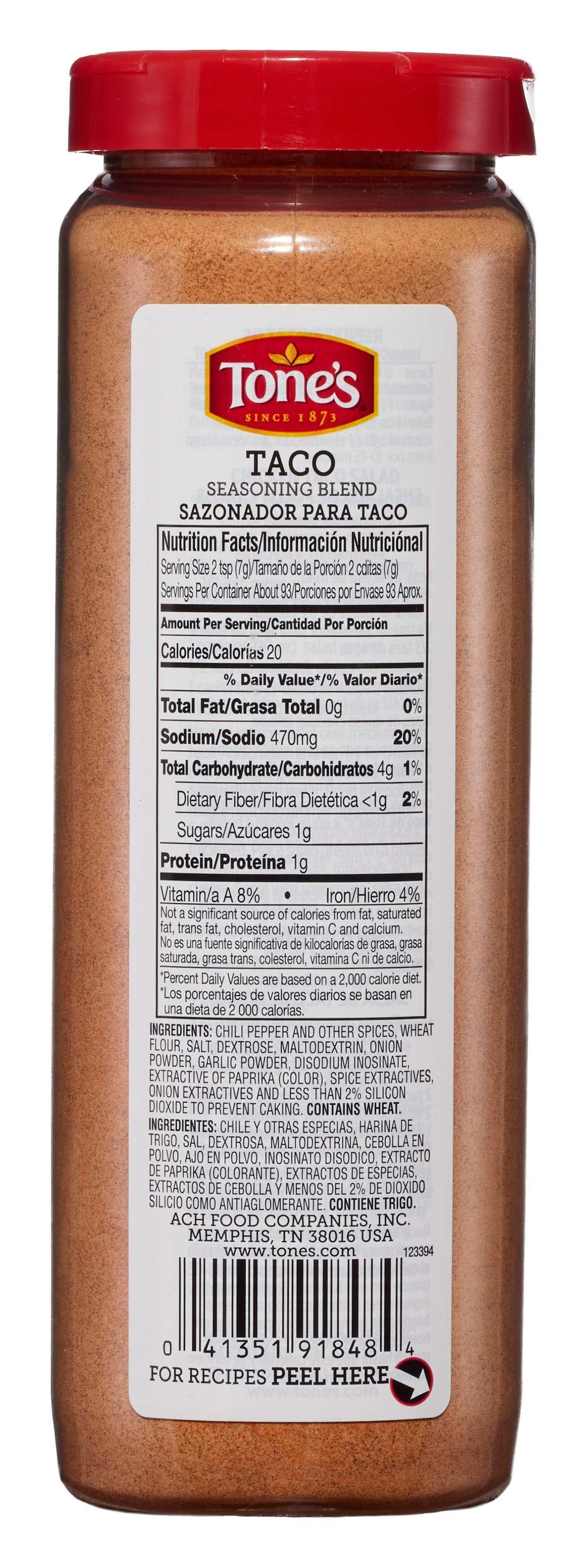 Tone's Taco Seasoning, 23 oz. - USA MEGA SHOP