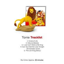 Lion King Tonie figure with Simba and friends tracklist card