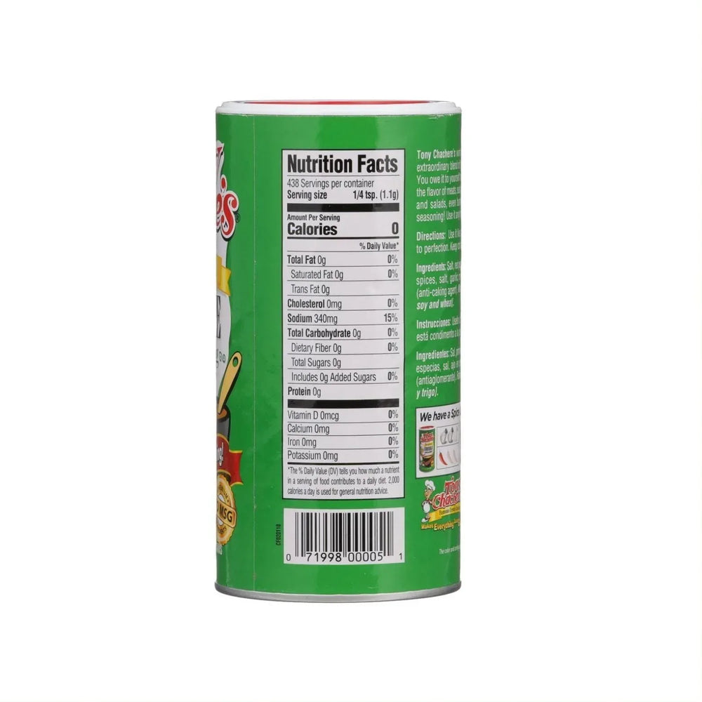Tony Chachere's, Cajun, Creole, Original Seasoning, 17 oz, Shelf Stable, Nut Free, No MSG - USA MEGA SHOP