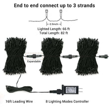 Expandable Halloween light strands with plug-in controller and 16 ft lead wire