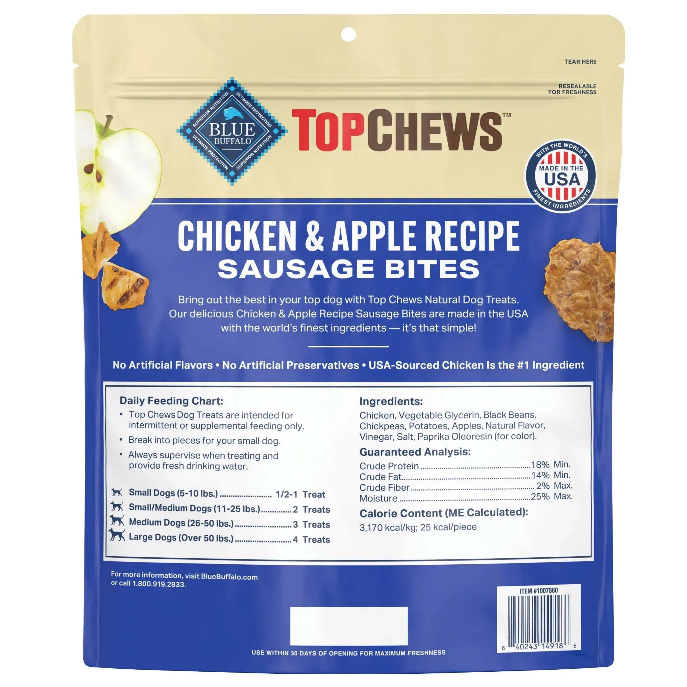 Top Chews Chicken & Apple Recipe 100% Natural Dog Treats - USA MEGA SHOP
