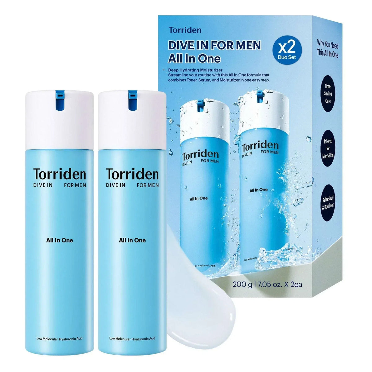 Torriden Dive In for Men All In One Moisturizer, 7.05 oz, 2-pack - USA MEGA SHOP