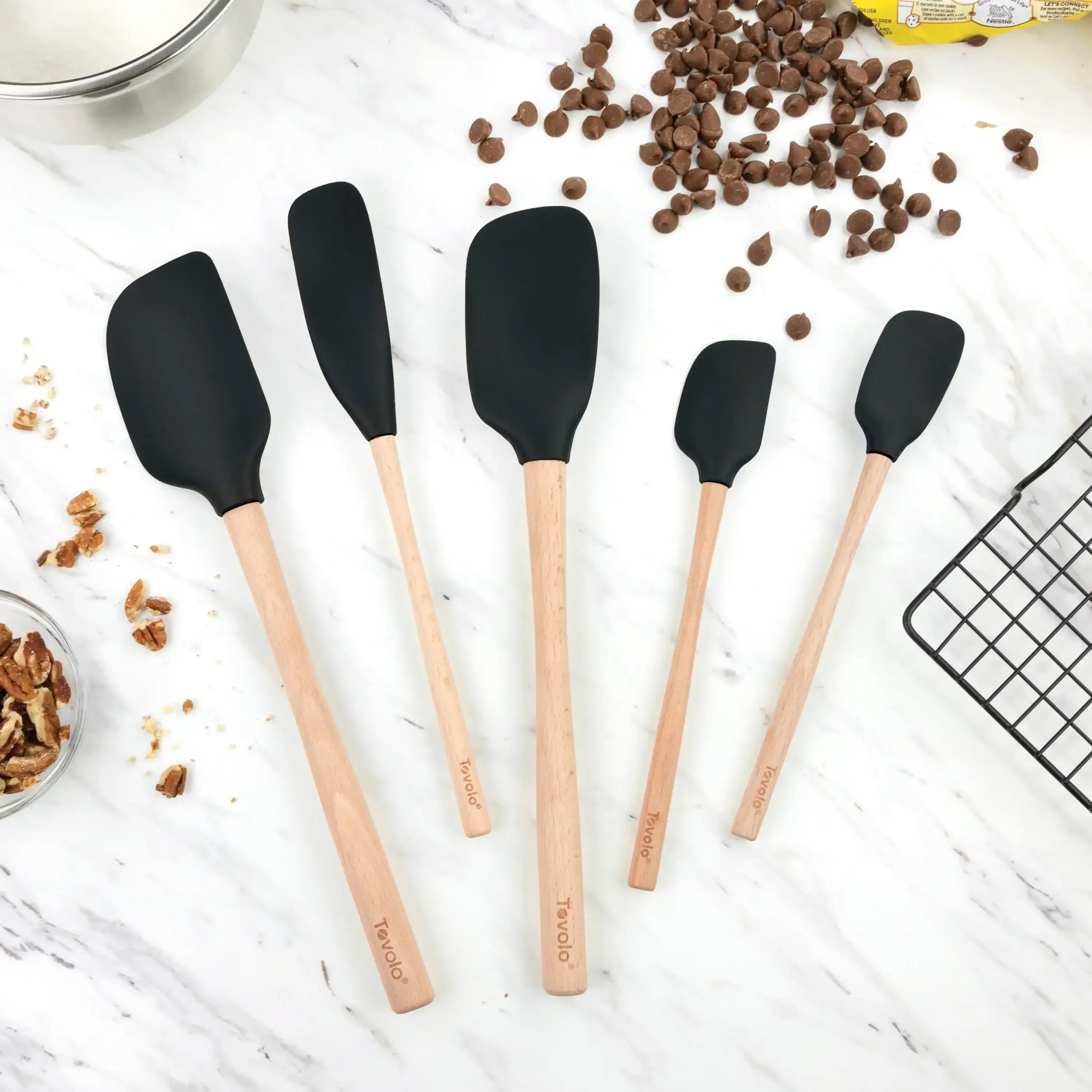 Tovolo Flex-Core Spatula Wood Handled Set (Set of 5) - USA MEGA SHOP