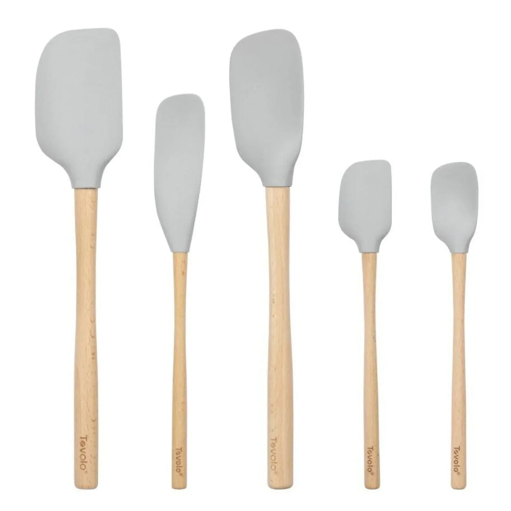 Tovolo Flex-Core Spatula Wood Handled Set (Set of 5) - USA MEGA SHOP