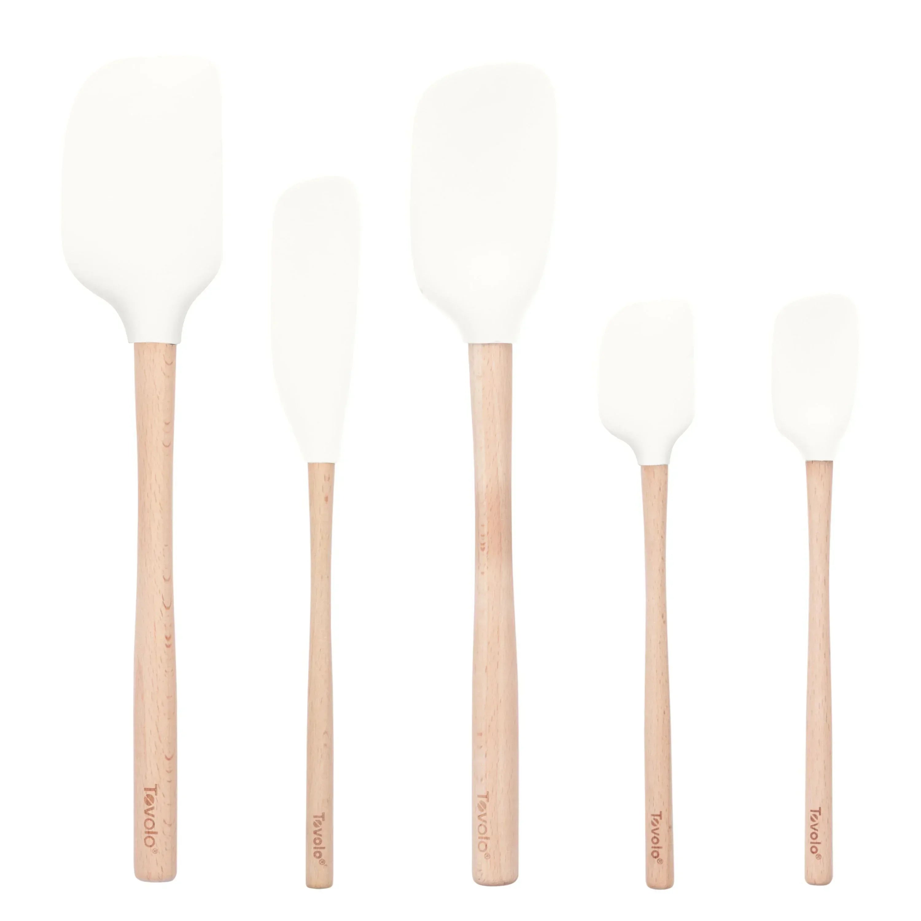 Tovolo Flex-Core Spatula Wood Handled Set (Set of 5) - USA MEGA SHOP