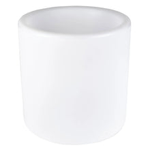 White rechargeable LED beverage tub, rounded cylinder with smooth top