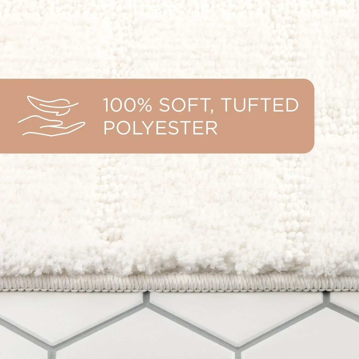 Town & Country Everyday Ultra Plush Solid Tufted Windowpane Bath Mat 20"x32"
