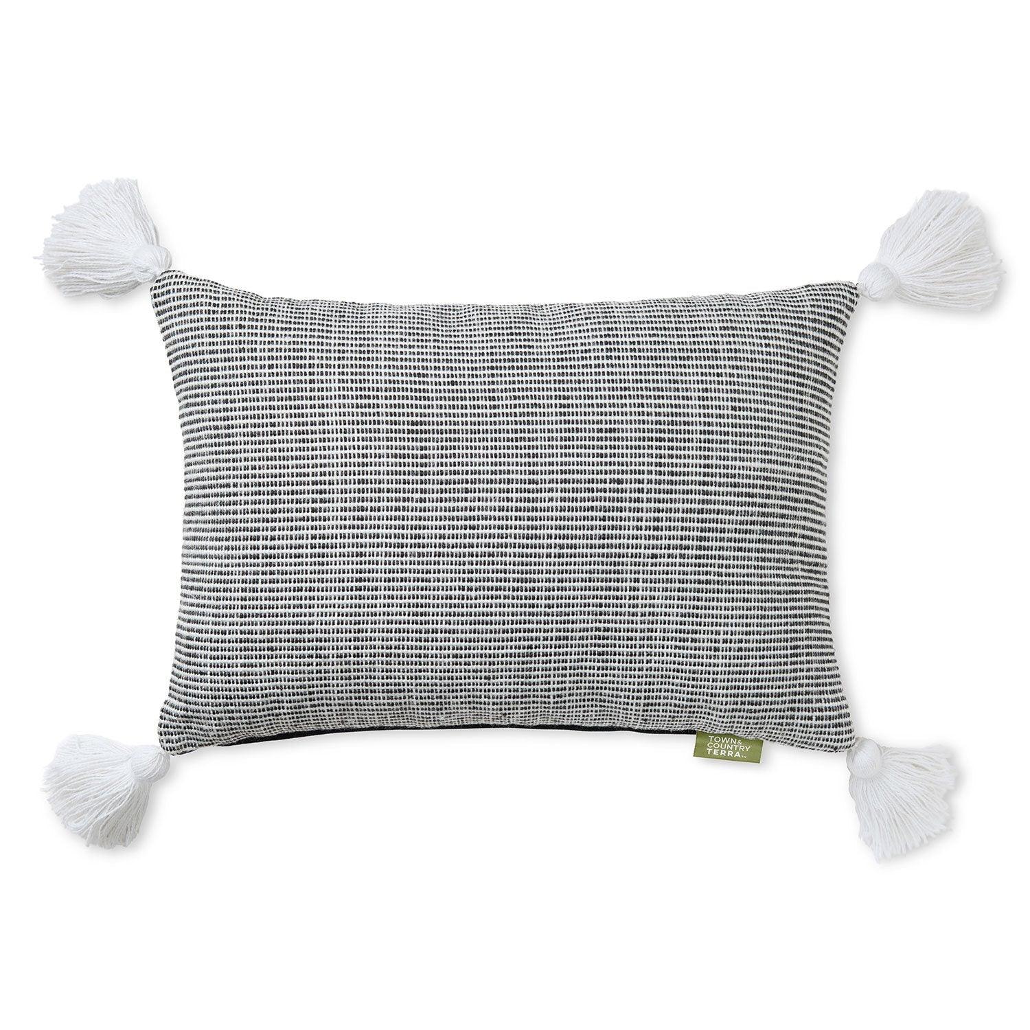 Town & Country Terra Alara Ribbed Texture Decorative Pillow, Choose Size - USA MEGA SHOP