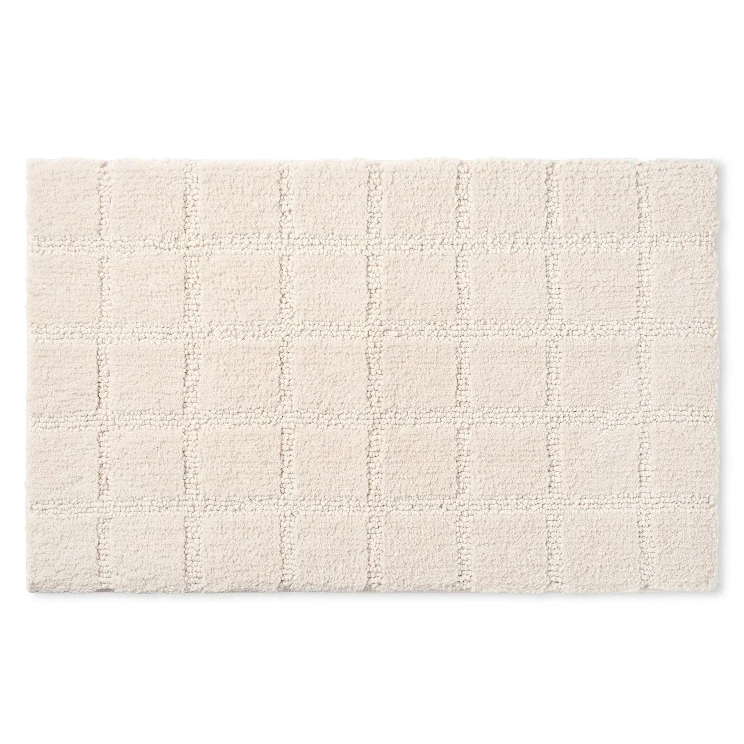 Town & Country Everyday Ultra Plush Solid Tufted Windowpane Bath Mat 20"x32"