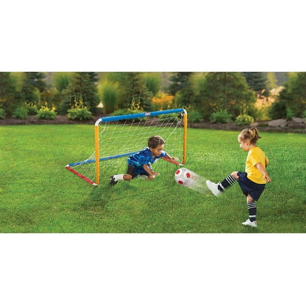 Little Tikes Easy Score Toy Soccer Set with Ball, Goal, and Pump- Toy Sports Play Set for Toddlers Kids Girls Boys Ages 3 4 5+ Year Old