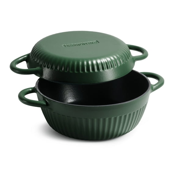 Tramontina 4 QT Enameled Cast Iron Dutch Oven for Bread Baking – Multipurpose Bread Oven, Black
