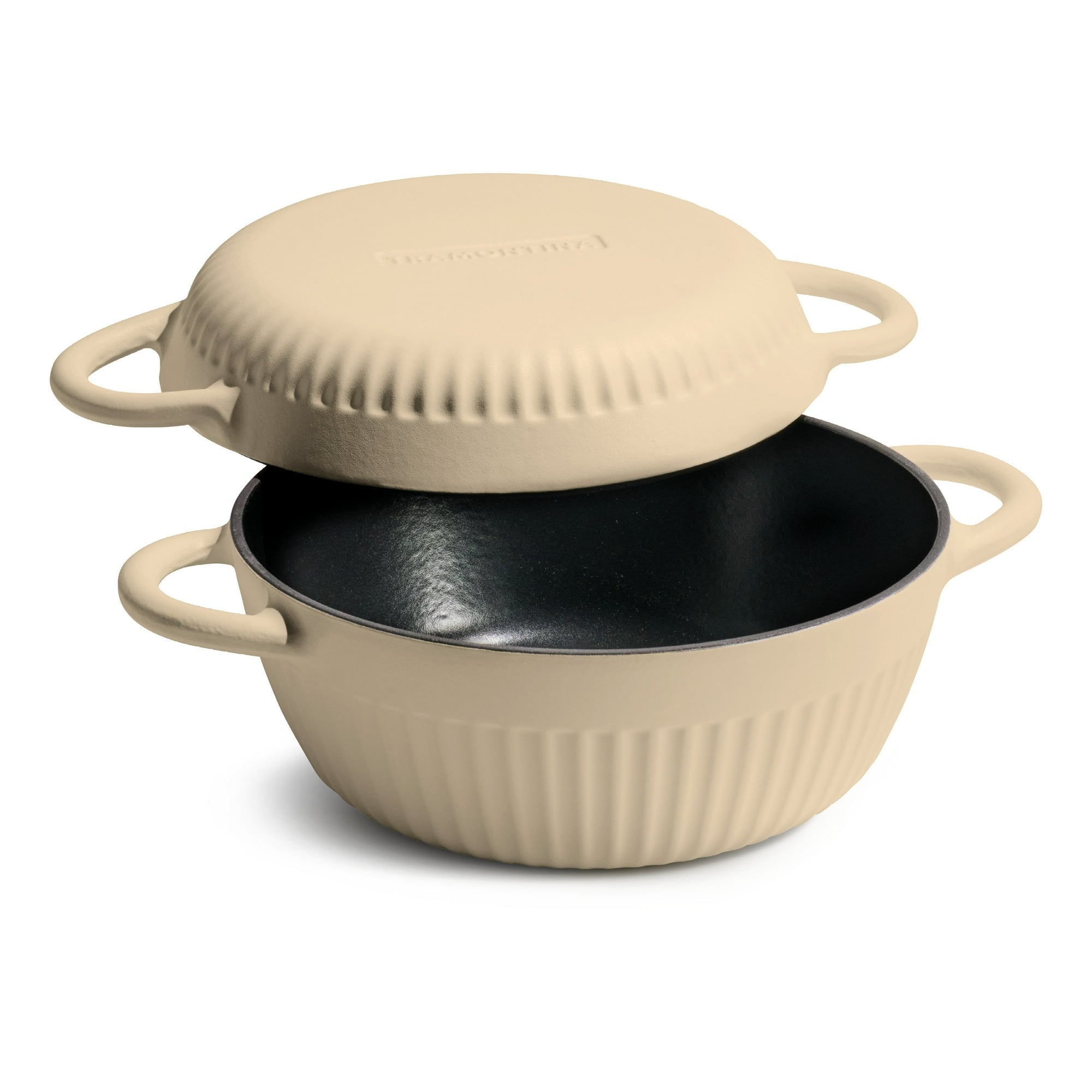 Tramontina 4 QT Enameled Cast Iron Dutch Oven for Bread Baking – Multipurpose Bread Oven, Black