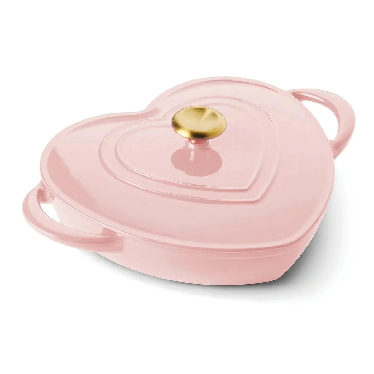 Tramontina 3-Quart Heart Shape Enameled Cast Iron Dutch Oven (Shallow, Oven Safe) - USA MEGA SHOP