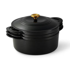 Tramontina 4-Piece Stackable Enamel Cast Iron Cookware Set (Choose Color)