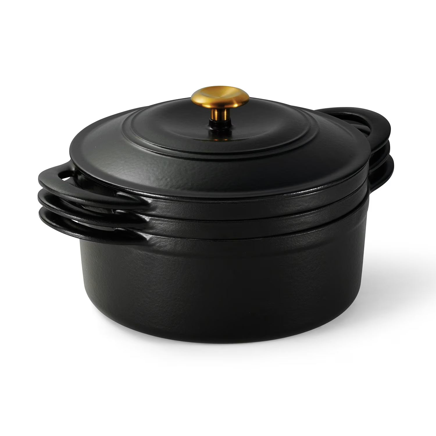 Tramontina 4-Piece Stackable Enamel Cast Iron Cookware Set (Choose Color)