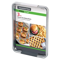 Tramontina Aluminum Baking Sheet Pan, Quarter Size, 9.5"L x 13"W, 3 ct - USA MEGA SHOP