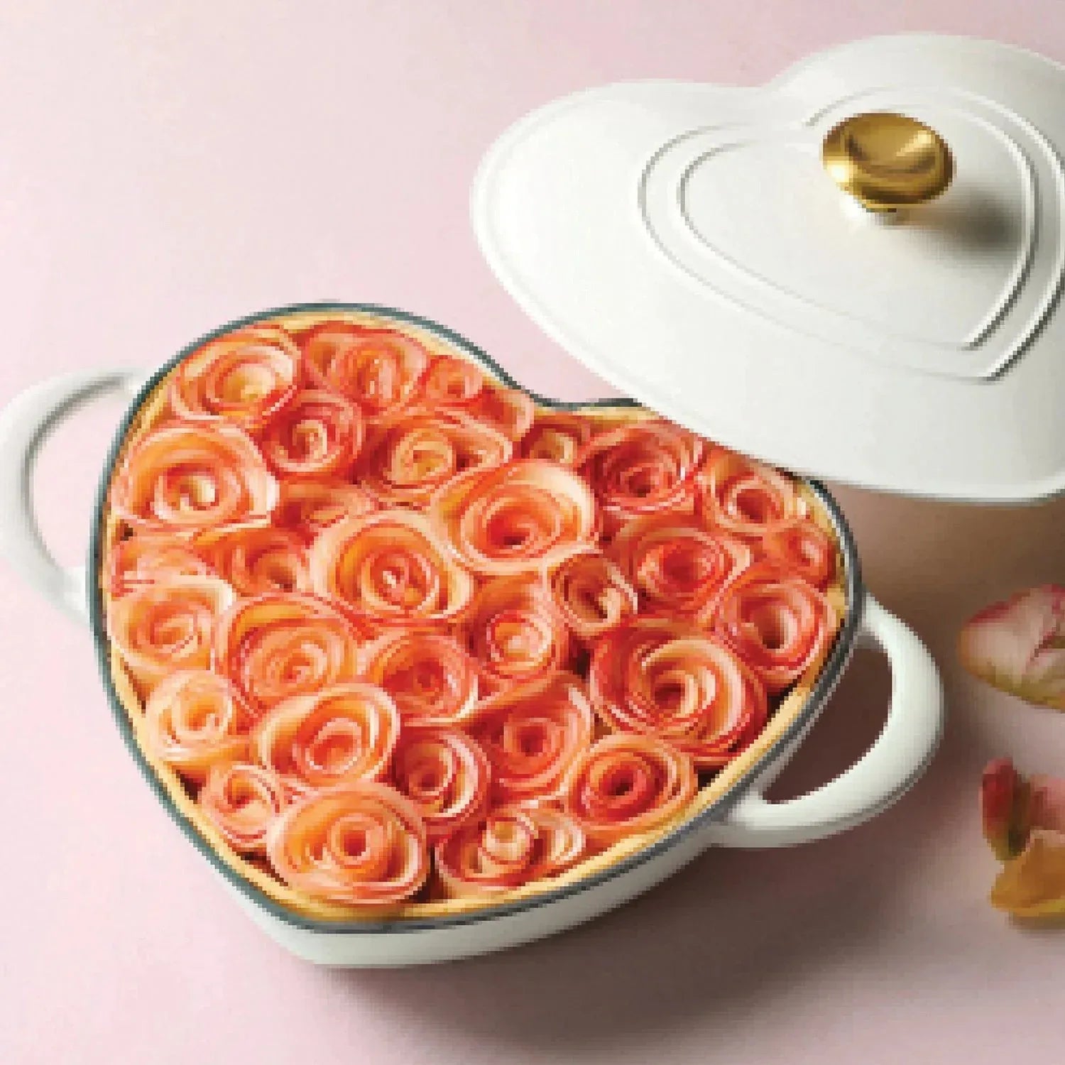 Tramontina 3-Quart Heart Shape Enameled Cast Iron Dutch Oven (Shallow, Oven Safe) - USA MEGA SHOP