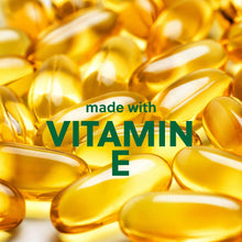 Vitamin E capsules ingredient graphic for moisturizing shave oil