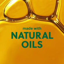 Natural oils ingredient graphic with golden oil surface for moisturizing shave oil