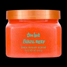Tree Hut Bikini Reef shea sugar body scrub in orange jar, 18 oz