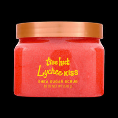 Tree Hut Lychee Kiss Shea Butter Sugar Body Scrub, 18 oz (3 PACK )