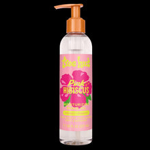 Tree Hut Pink Hibiscus moisturizing shave oil bottle with pump, 7.7 fl oz