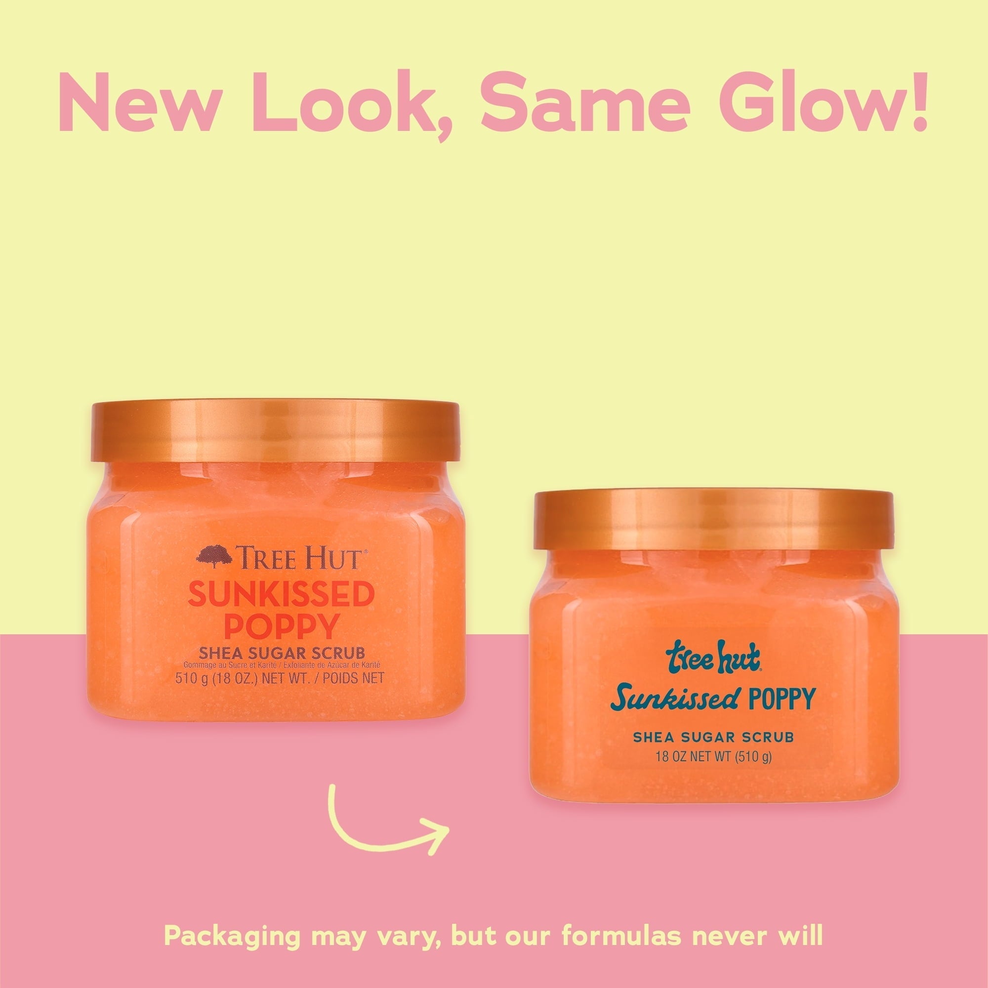(3 PACK ) Tree Hut Sunkissed Poppy Shea Butter Sugar Body Scrub, 18 oz