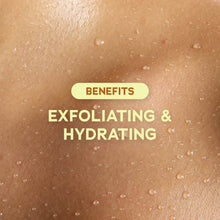 Skin with pink sugar scrub granules spread across the surface