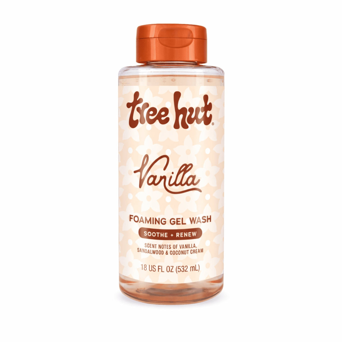 Tree Hut Vanilla Soothing Foaming Gel Body Wash, 18 fl oz