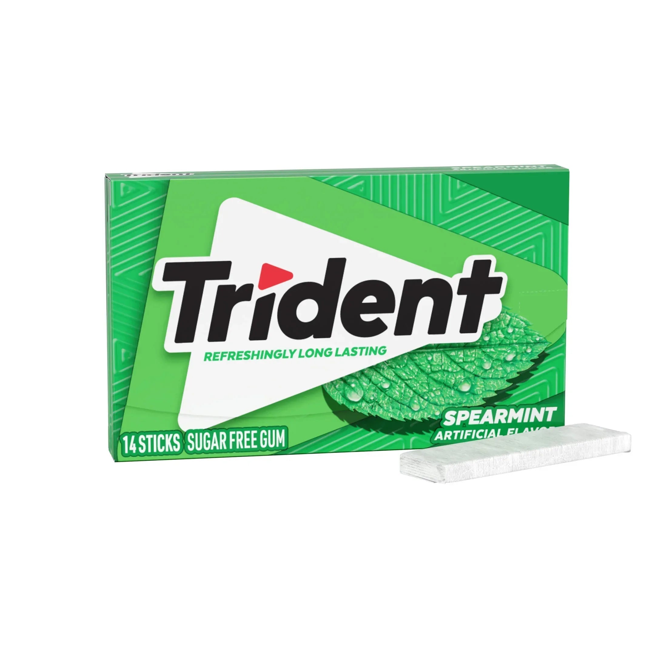 Trident Sugar Free Gum, Bubblegum, Regular Size, 14 Pieces