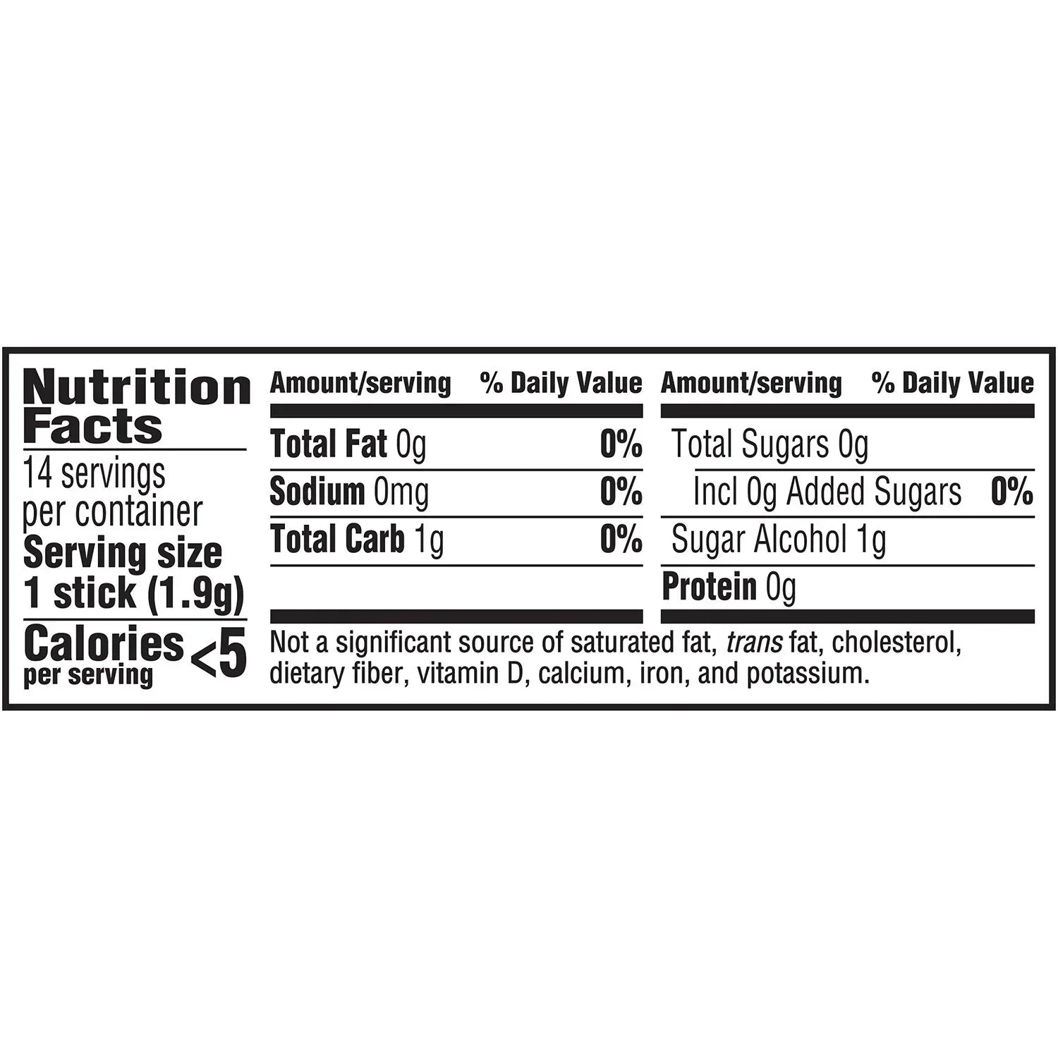 Trident Tropical Twist Sugar Free Gum, 14 pcs., 15 pk.