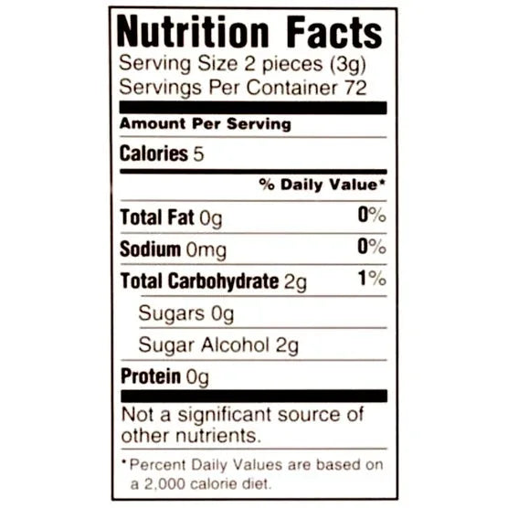 Trident White Sugar Free Gum, Wintergreen, 16 Pieces, 9-count