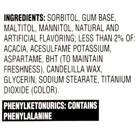 Trident White Sugar Free Gum, Wintergreen, 16 Pieces, 9-count